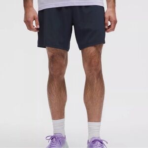 Lululemon Athletica Men's Deep Blue Pace Breaker Linerless Shorts Size Small